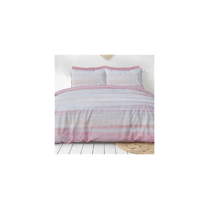 Ribbed Velvet Blush Duvet Set -  Single