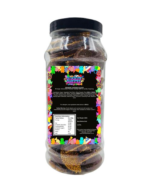 Orange Chocolate Jazzies Retro Sweets Gift Jar