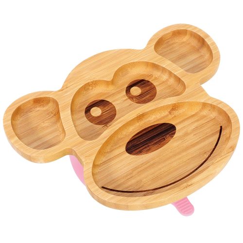 Bamboo Monkey Plate, Bowl & Spoon Set