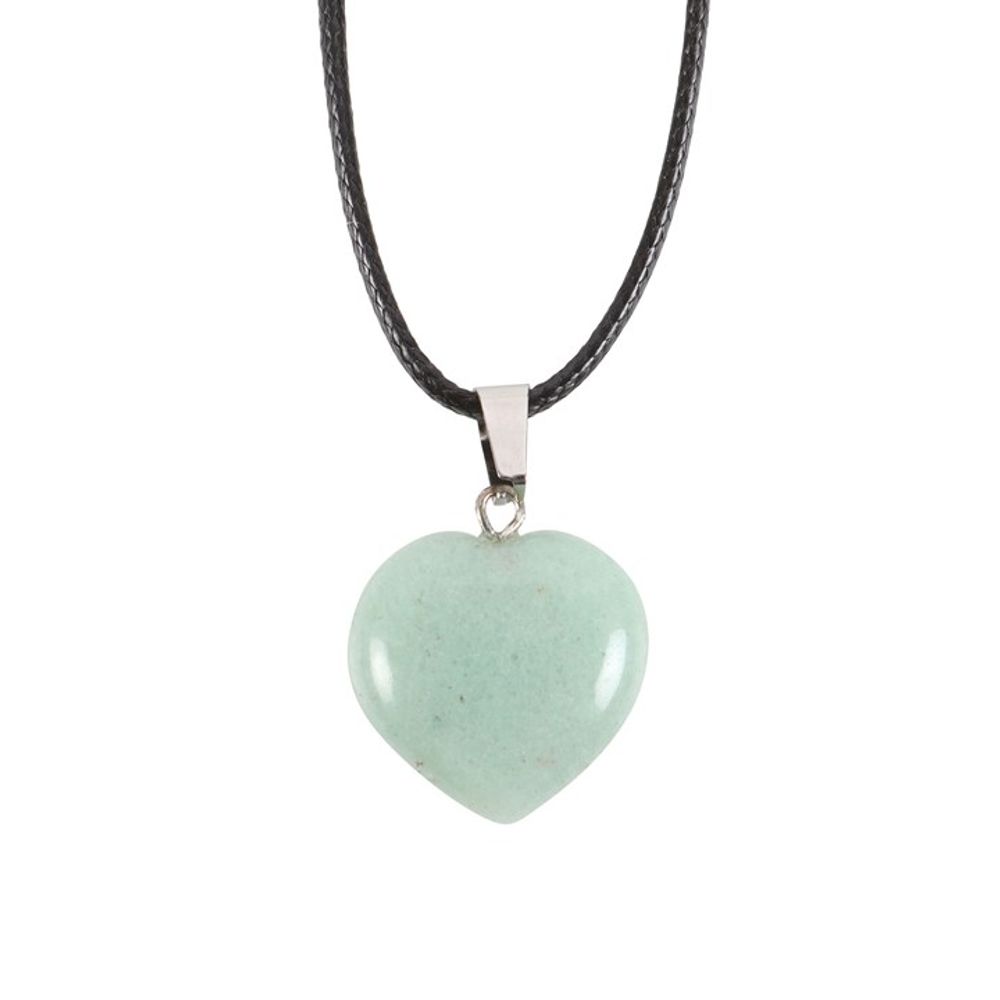 Green Adventurine Healing Crystal Heart Necklace 🚚