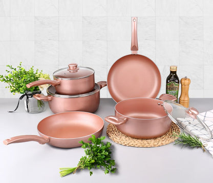 8pc Rose Gold Pan Set 🚚