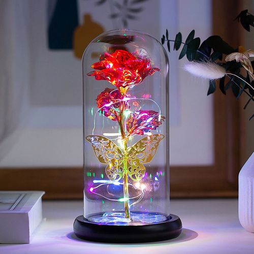 LED Rose Light with Butterflies 🚚