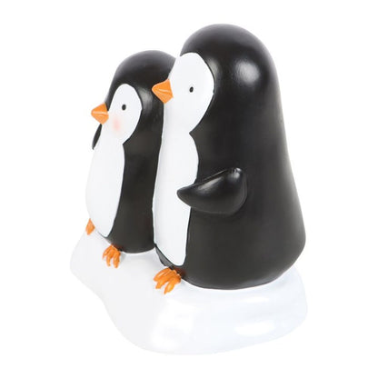 Snuggle Season Resin Penguin Ornament