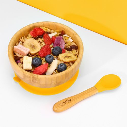 Bamboo Bowl and Spoon Set