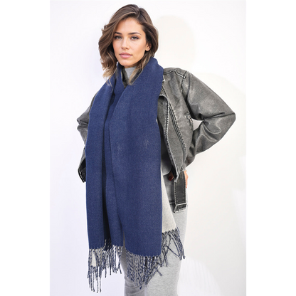 Winter Oversized Scarf With Tassel