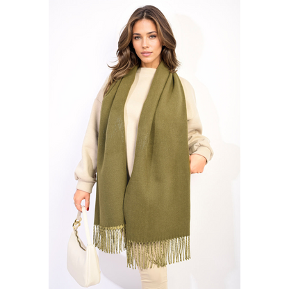 Winter Oversized Scarf With Tassel