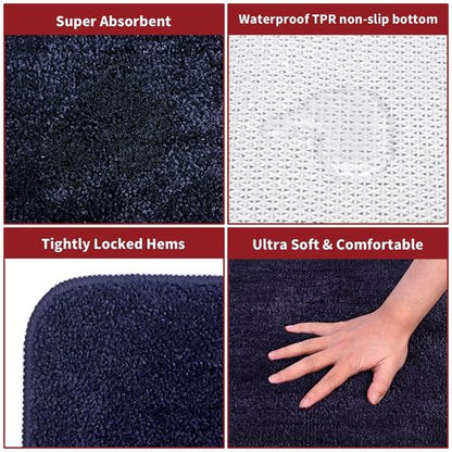 Bath Mat 60X90cm Navy