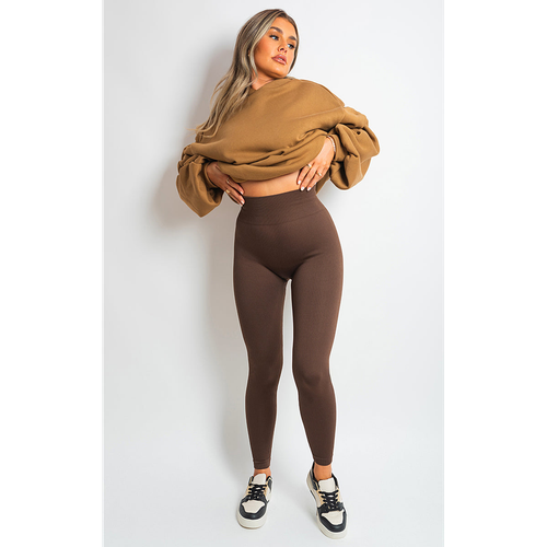 Lightweight High Waisted Rib Curvy Leggings