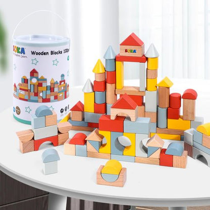 SOKA Wooden Blocks 100pcs 🚚