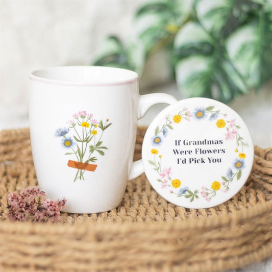 If Grandmas Were Flowers Floral Mug & Coaster Set 🚚