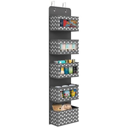 5-TIER Dark Grey Over Door Storage