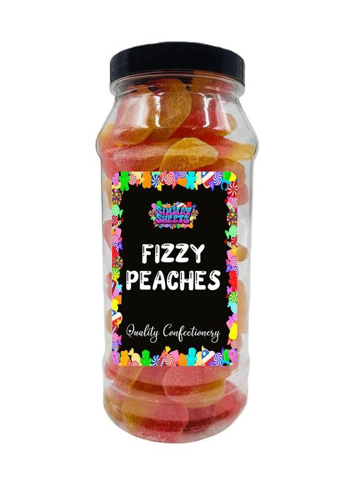 Fizzy Peaches Retro Sweets Gift Jar