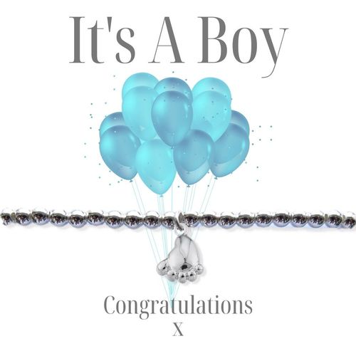 It's A Boy Bracelet - Balloon Gift Card