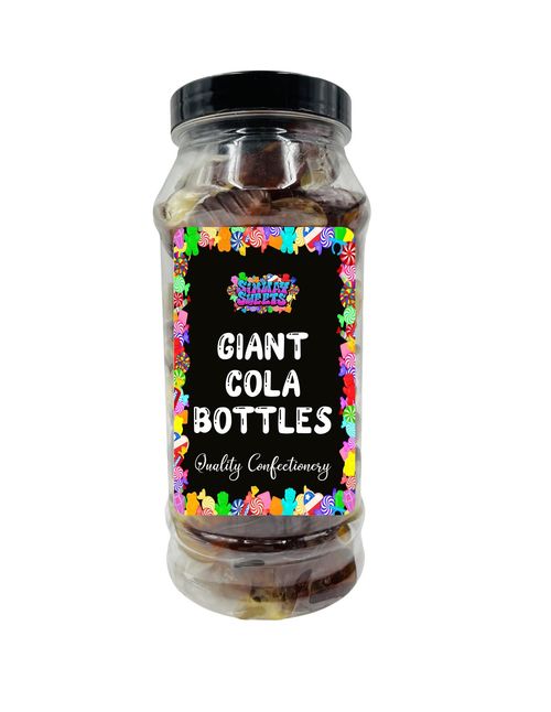 Giant Cola Bottles Retro Sweets Cola Flavoured Gummy Sweets Gift Jar