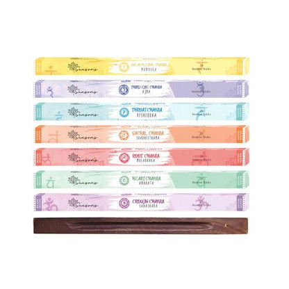 Seasons 7 Chakra Gift Pack Agarbatti Joss with Free Burner 140 Incense Sticks