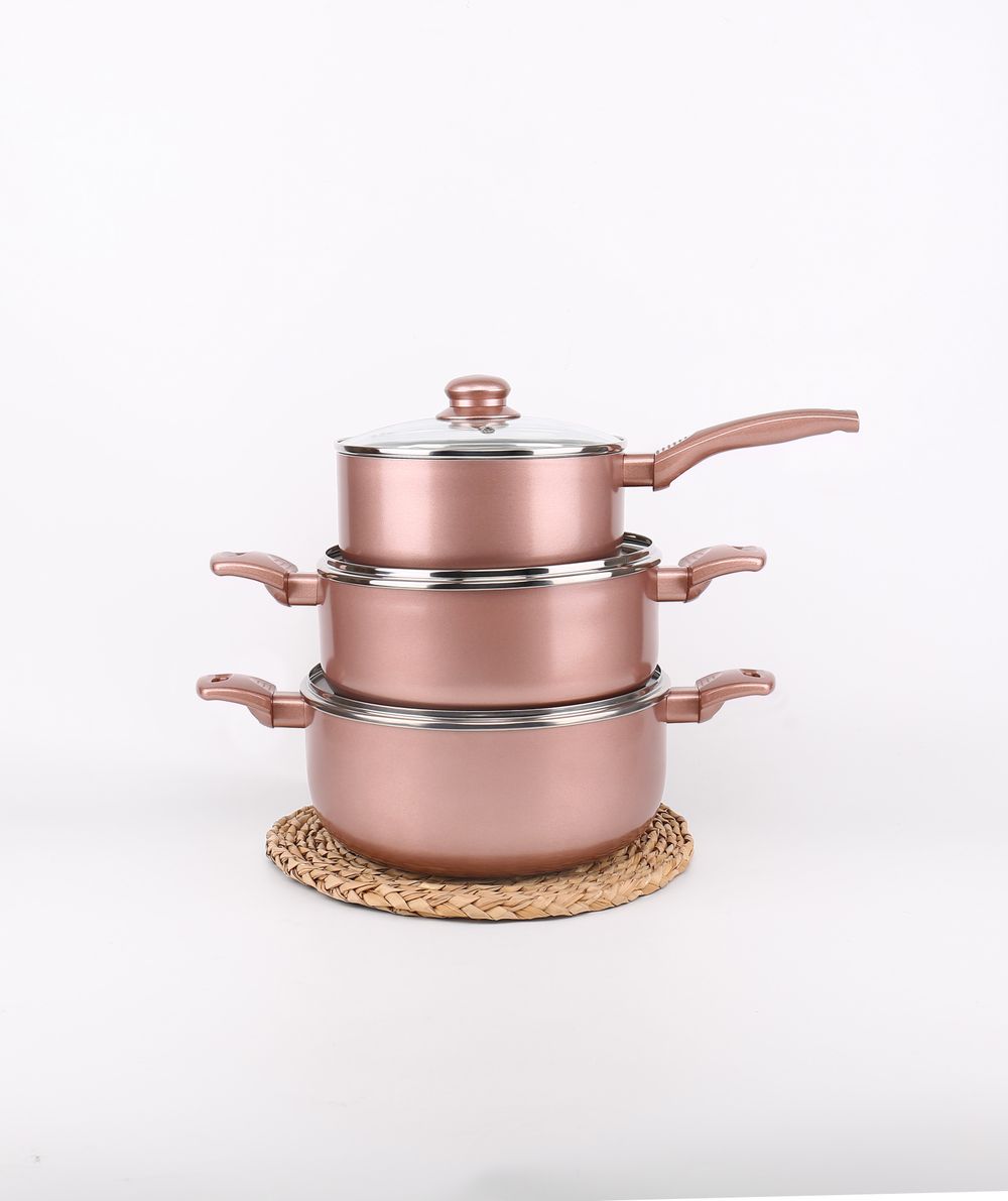 8pc Rose Gold Pan Set 🚚