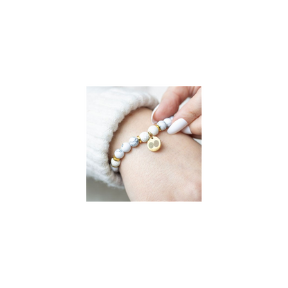 Stress Less Howlite Crystal Essential Oil Bracelet