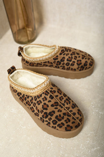 Aztec Detail Low Ankle Platform Kids Slipper