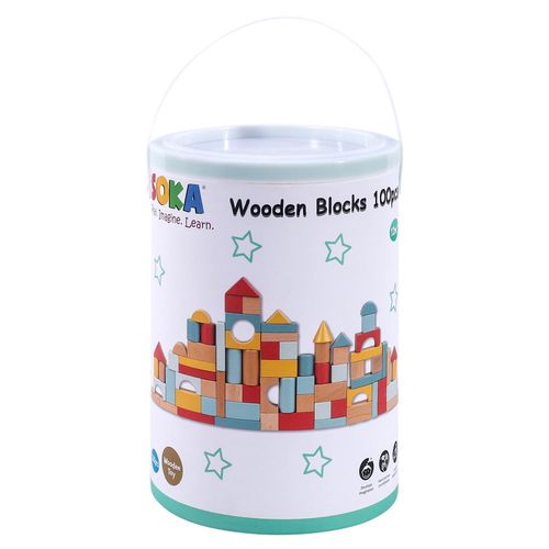 SOKA Wooden Blocks 100pcs 🚚