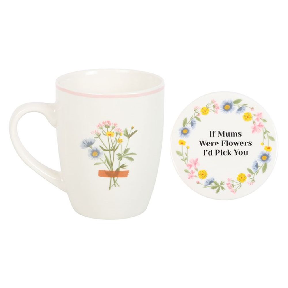 If Mums Were Flowers Floral Mug & Coaster Set 🚚