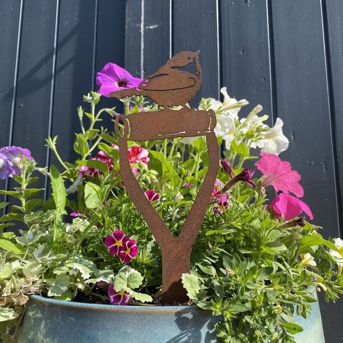 Robin On A Spade Handle Garden Rustic Decoration 🚚