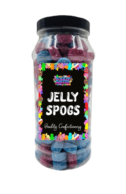 Jelly Spogs Liquorice Buttons Retro Sweets Gift Jar