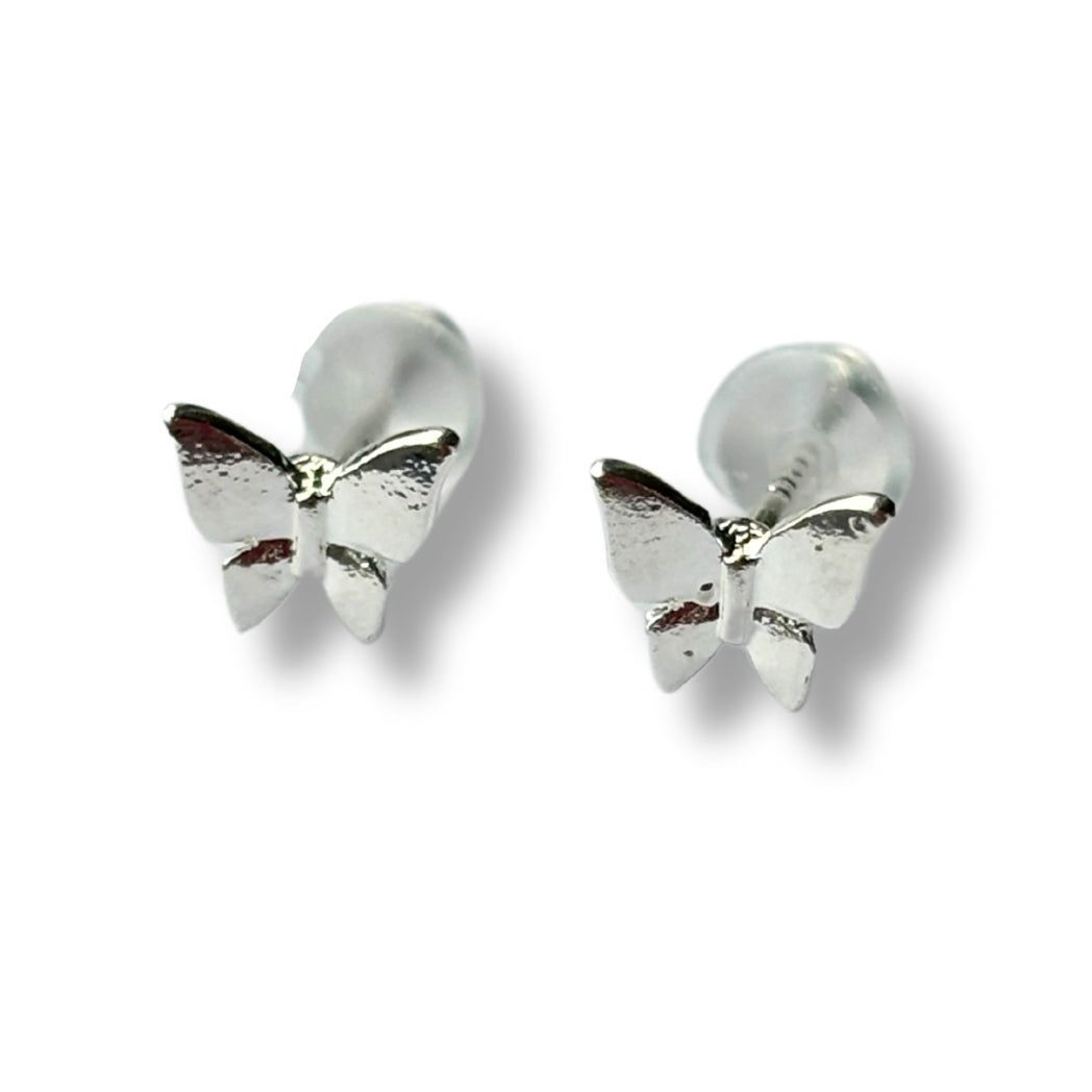 Little Butterfly Silver Stud Earrings