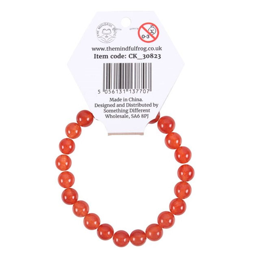 Sacral Chakra Carnelian Gemstone Bracelet 🚚