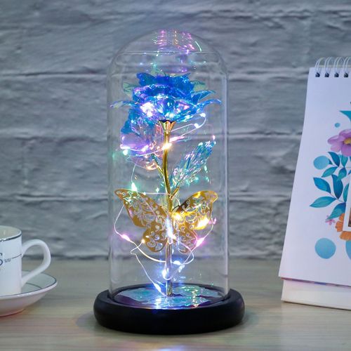 LED Rose Light with Butterflies 🚚