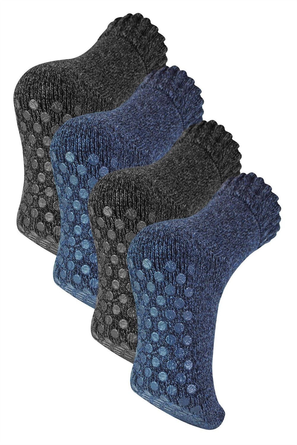 4 Pack Merino Wool Slipper Socks