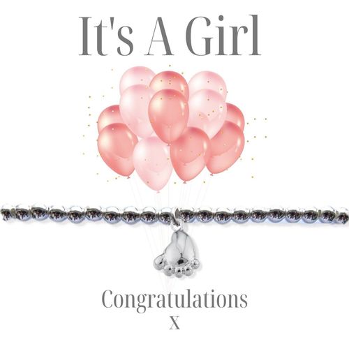 It's A Girl Bracelet - Balloon Gift Card