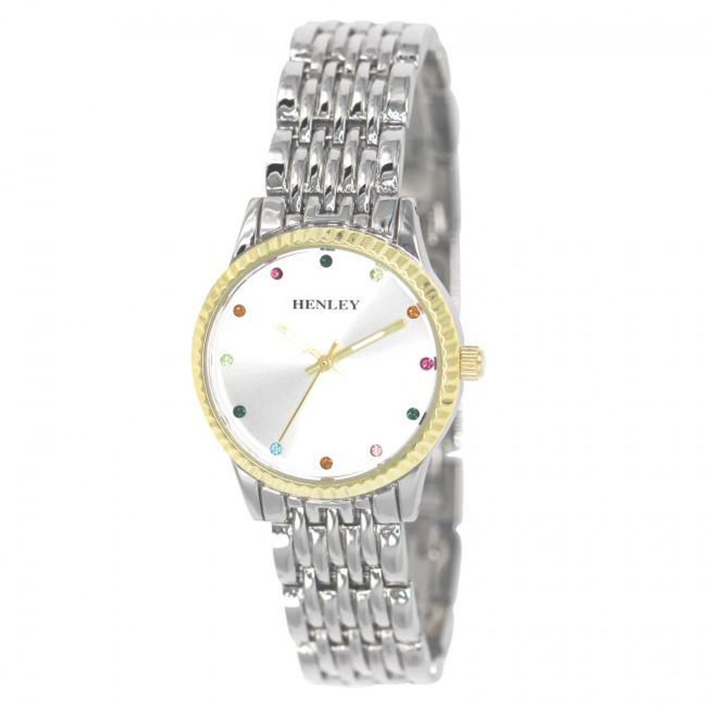 Henleys Ladies   Rainbow Spectrum Diamante Watch - Blue 🚚