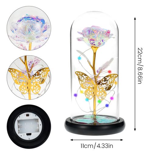 LED Rose Light with Butterflies 🚚