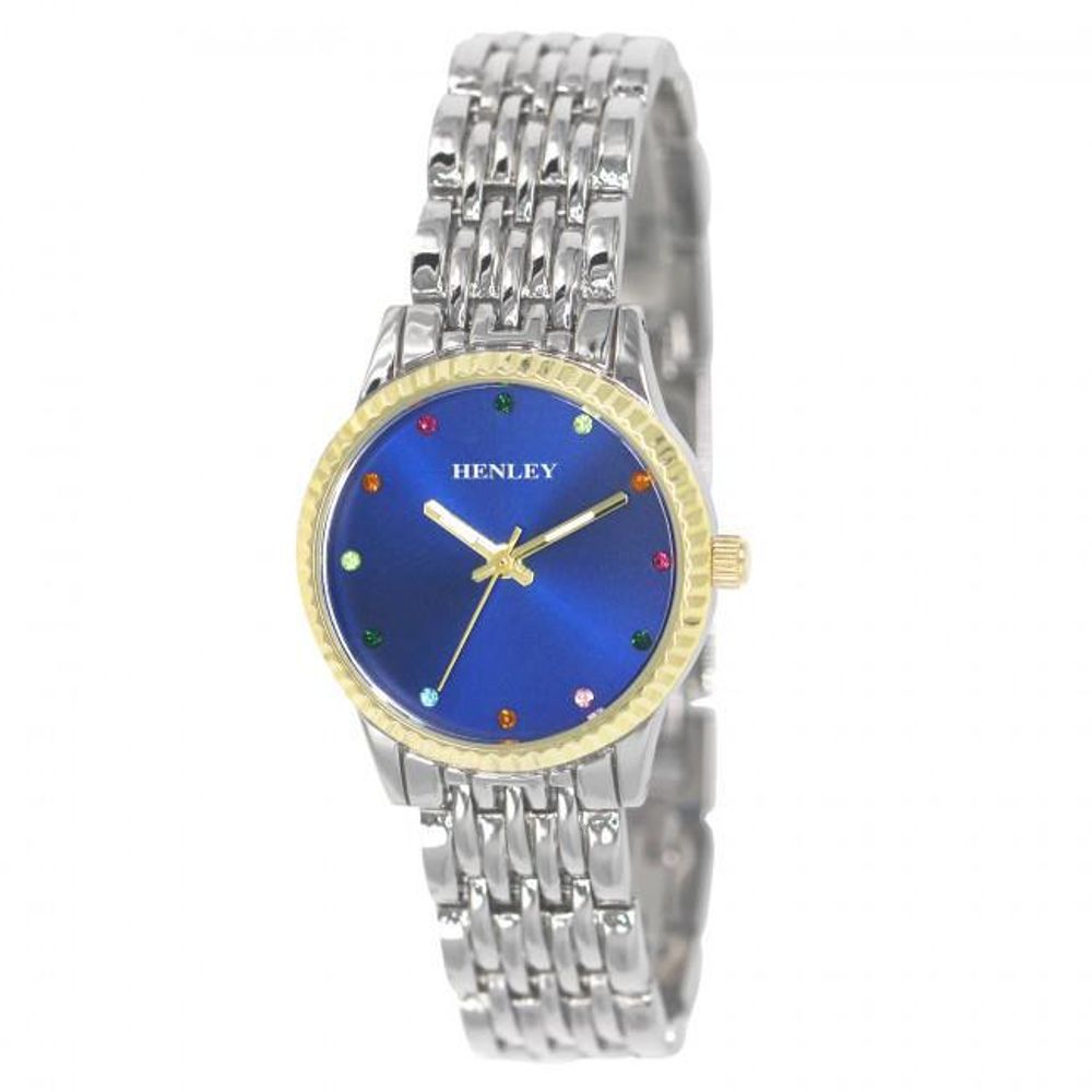 Henleys Ladies  Rainbow Spectrum Diamante Watch - Silver 🚚