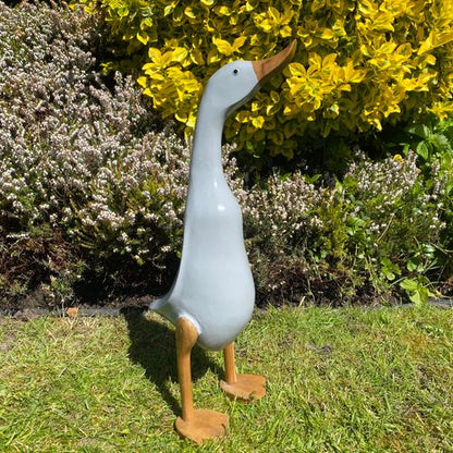 45cm Grey Standing Web Feet Duck